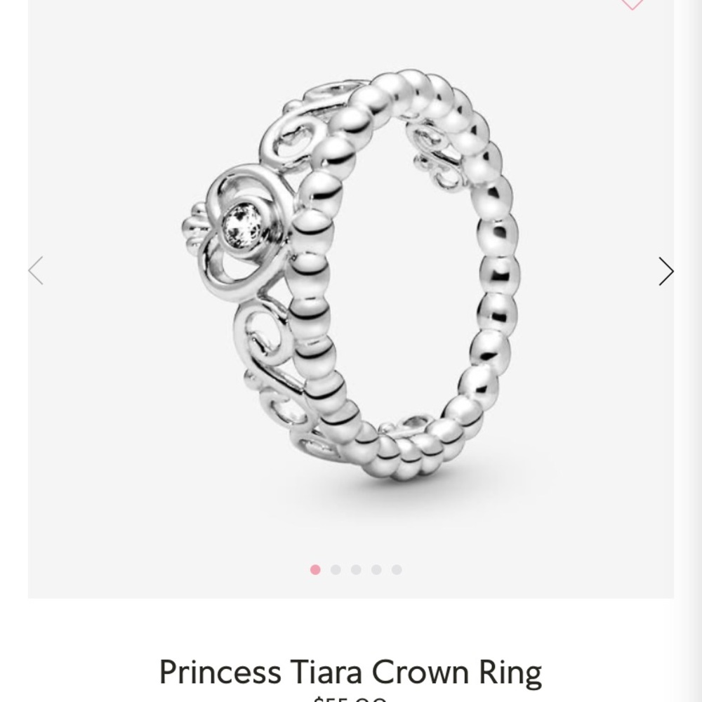Pandora Princess Tiara Crown Ring Size 6
